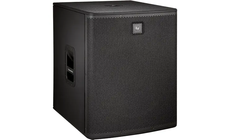 The overall design is pretty simple and practical. Handles are installed on both sides of this subwoofer